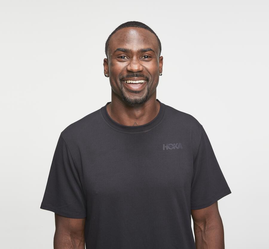 Hoka One One Mens Tee - Lifestyle - Black - XVRF24305